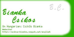 bianka csikos business card