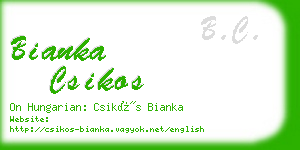 bianka csikos business card